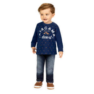 Camiseta Infantil Menino Milon Manga Longa Atacama Desert