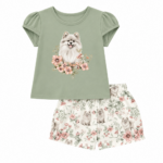 Conjunto Infantil Menina Verão Cachorrinho Milon 2
